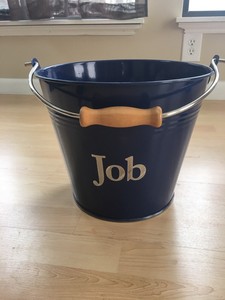 New Pottery Barn Kids Galvanized Metal Blue Bucket Job Ebay