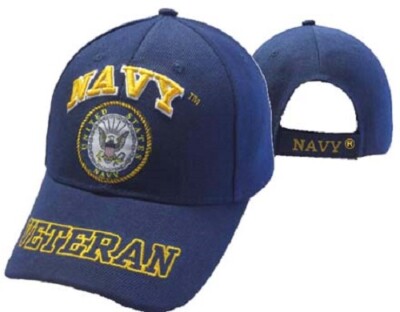 US NAVY USN ROUND VETERAN BALL CAP HAT NAVY (LICENSED)