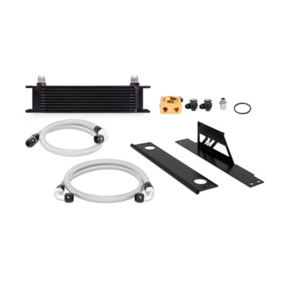 Mishimoto Ölkühler mit Thermostat für 01-05 Subaru WRX & STI Schwarz