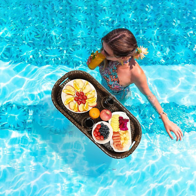 Floating Pool Tray - Essential Rectangle Table for Food & Drinks