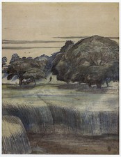 The Wanderer or Path through Trees, Paul Nash print in 11 x 14 inch mount SUPERB