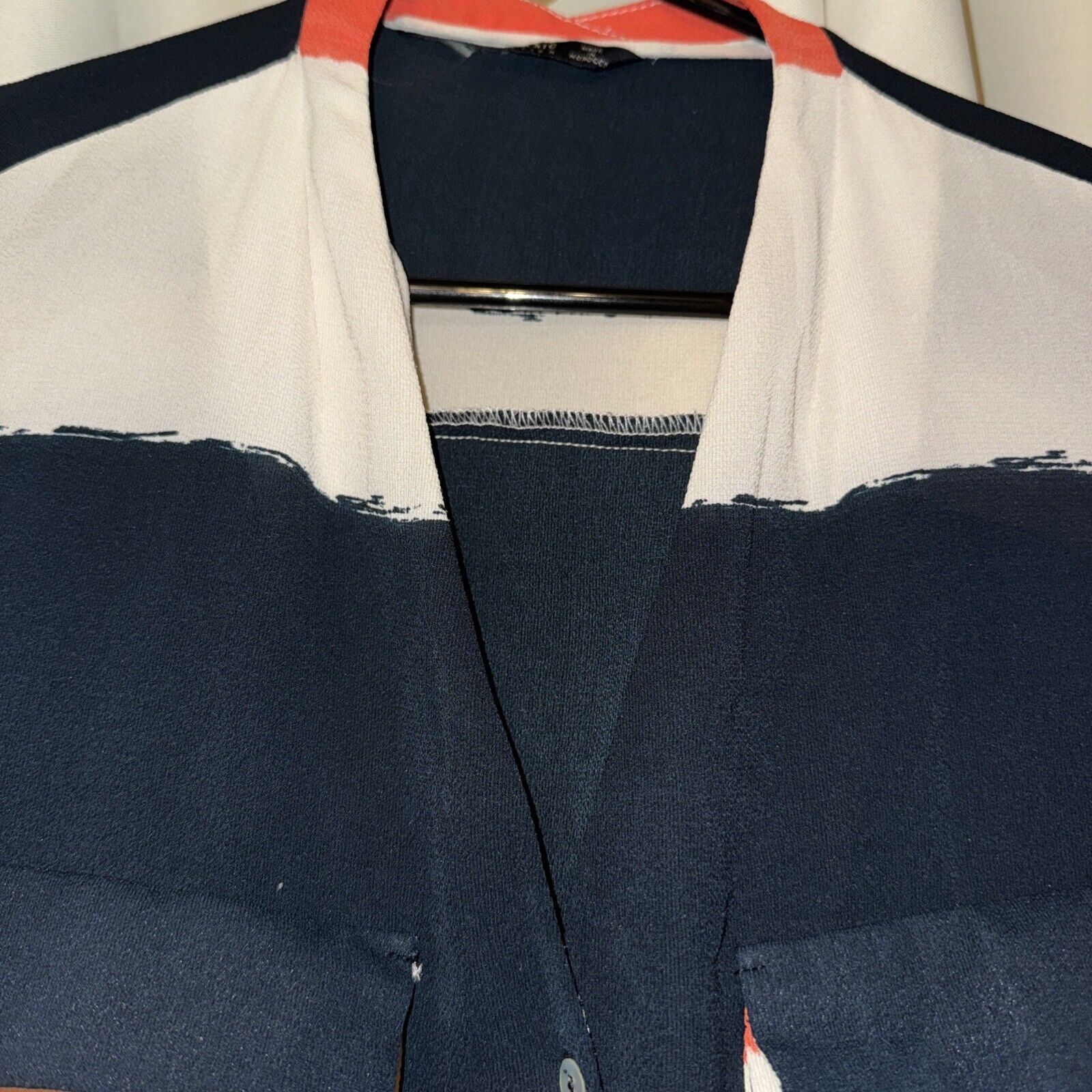 Zara Basic Collection Stripe Blouse Medium long s… - image 3