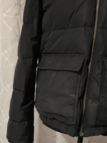 Adidas Neo Jacket Womens Size Lg. Black with Gray Camo Hat w Fur - Picture 3 of 7