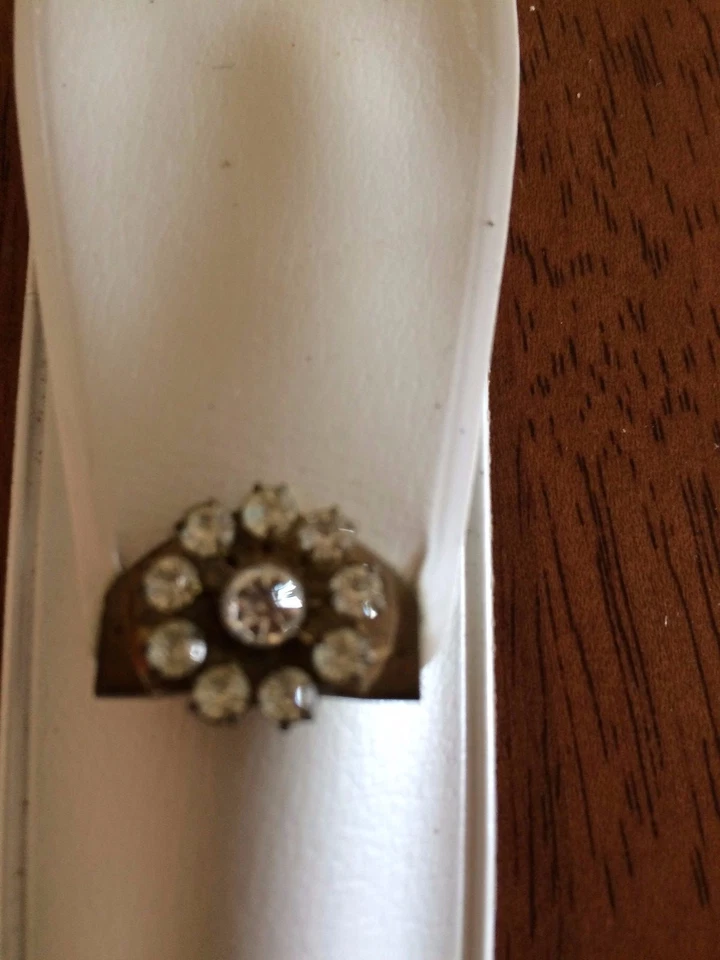 Vintage Gift Gold Tone Pen & Pencil Set Diamante Case 50s 60s - image 2 of 4