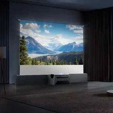 VAVA 4K UST Laser TV Bundle - 120" Motorized ALR Screen & Furniture - Smart Home