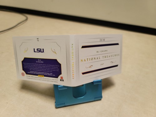 DJ Chark national treasures rookie auto booklet /49 LSU Tigers T9306 - Picture 4 of 6