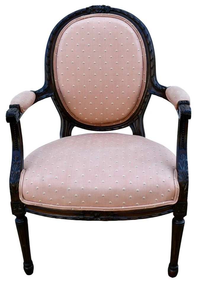 Vintage Carved French Style Bergere Chair - Image 2 of 4