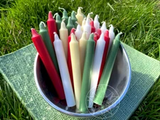 Vegan Mini Spell Candle Four Colors to Choose From Red White Green Ivory Ritual