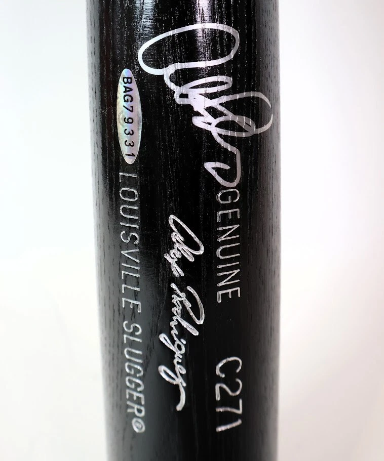 Bate de béisbol autografiado por Alex Rodriguez Louisville Slugger certificado de autenticidad UDA Foto 2 de 2