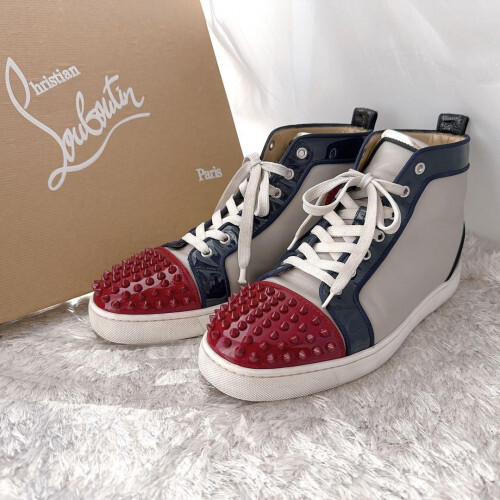 Christian Louboutin Spike Leather Men's Sneakers / Size 42 / US 9