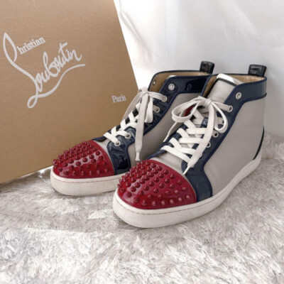 Christian Louboutin Spike Leather Men's Sneakers / Size 42 / US 9