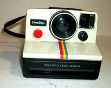 Vintage Polaroid SX-70 OneStep White Rainbow Stripe Land Camera UNTESTED