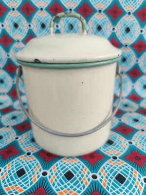 Kleine Vintage Emaille Ware Kockums Schweden Retro Vorratsdose Dose Kanister