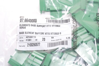 07.6640000 Lot 20 Pieces Italtronic Base Element XT72 Stock in Italy