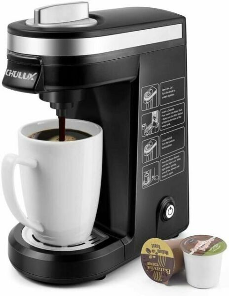 Mueller Single Serve Pod Compatible Coffee Maker Machine with 3 Brew Sizes, Rapid Brew Technology with Large Removable 45 oz Water Tank, Black