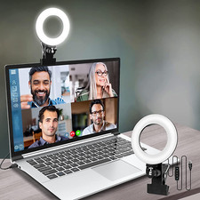 Video Conference Lighting,Webcam Lighting,Ring Light for Monitor Clip On,Zoom Ca