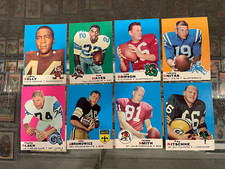 1969 TOPPS FOOTBALL CARD SET -9 UNITAS PICCOLO STARR TARKENTON NITSCHKE  EX/MT