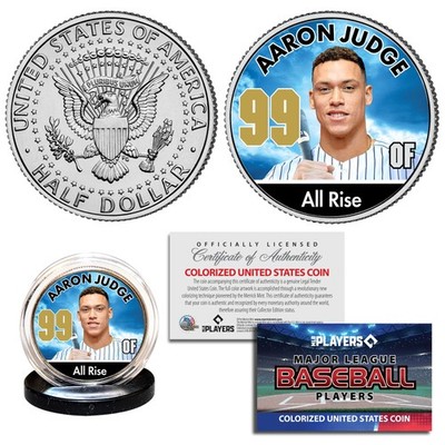 AARON JUDGE Yankees ALL RISE Baseball JFK Half Dollar Coin - Licensed