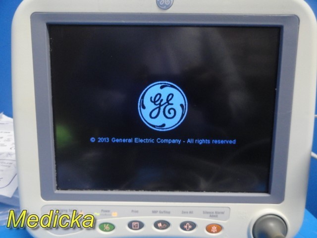 GE Dash 4000 Monitor (T/CO, SpO2, ECG, NBP) W/ 2x Batteries & NEW Leads ...