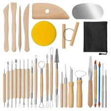 Amrules Clay Tools Kit, 31 PCS Pottery Tools, Practical Polymer Clay Sculpting