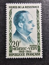 FRANCE TIMBRE HÉROS DE LA RÉSISTANCE N°1200 NEUF ** LUXE MNH 1959