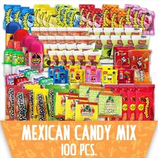 100 Piece Mexican Candy Variety Bulk Pack Individually Wrapped Dulces Mexicanos