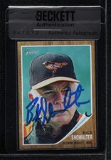 BAS 2011 Topps Heritage Buck Showalter #121 Seal of Authenticity Auto 3c7