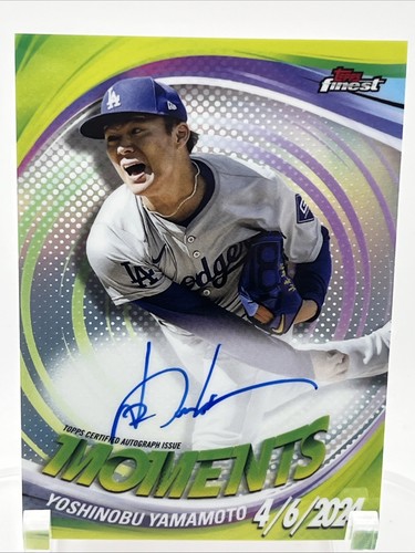 Yoshinobu Yamamoto #FMA-YY 2025 Topps Finest Moments Autograph card