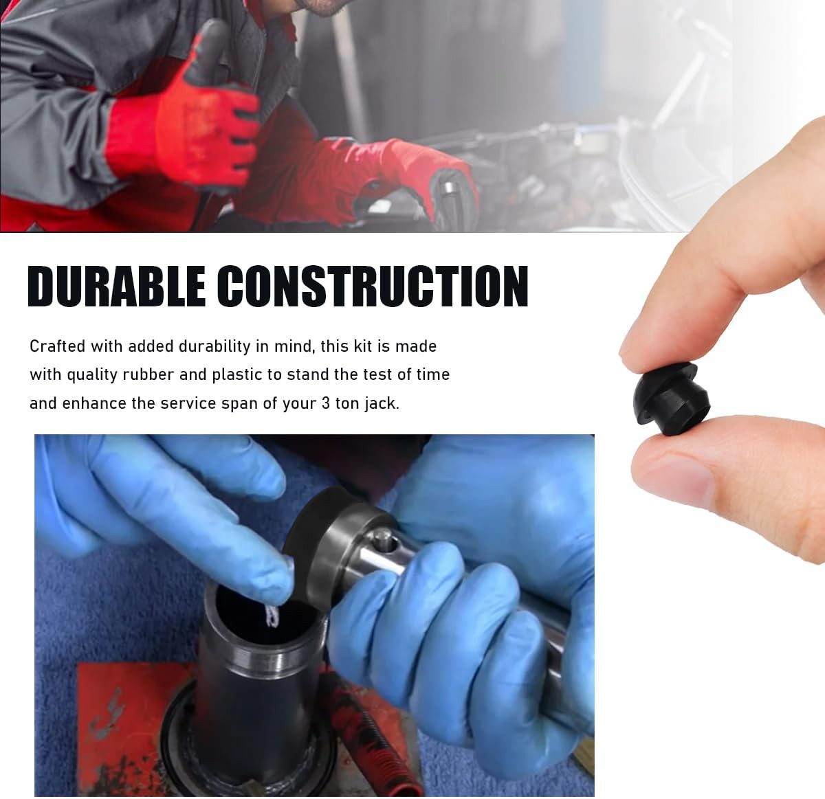 34PCS 3 Ton Floor Jack Seal Kit Hydraulic Jack O-Ring Repair Set Replacement Par