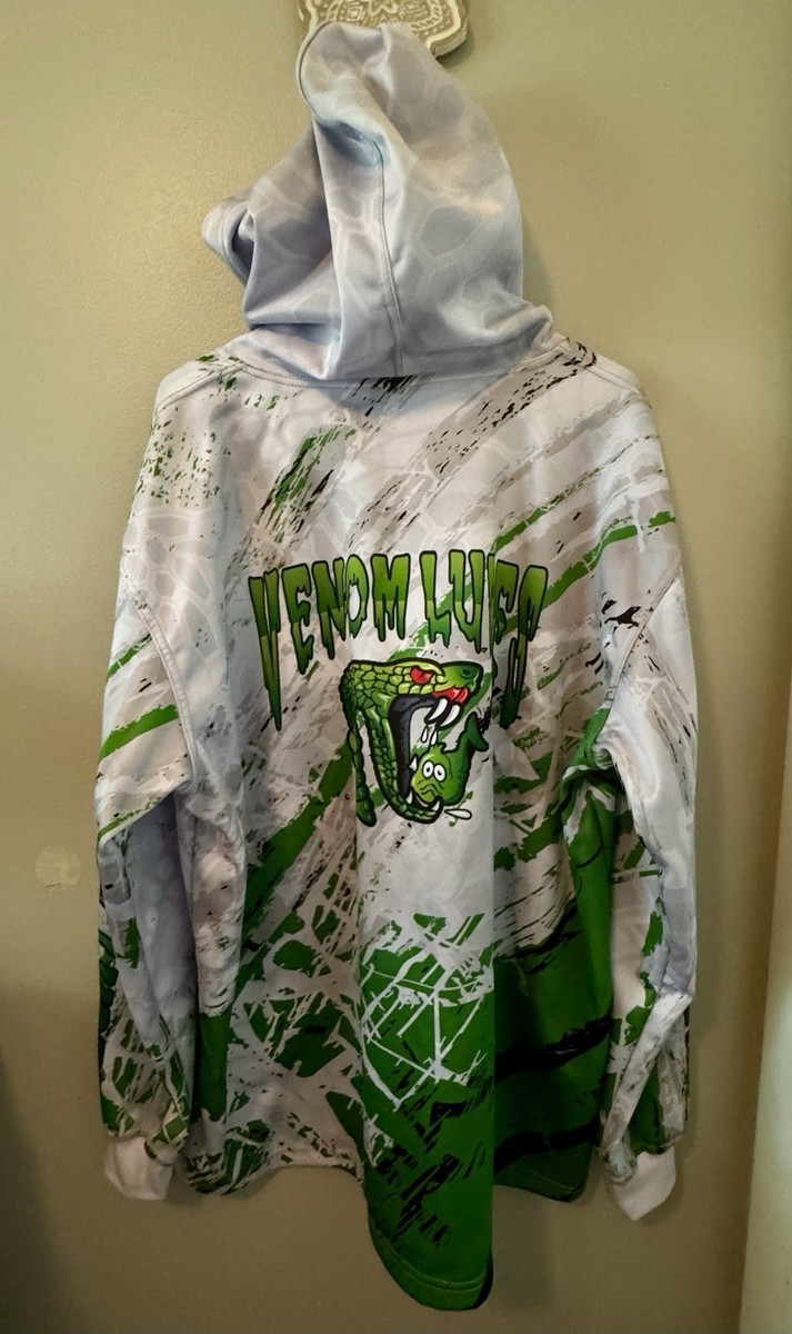 Sweat à Capuche Venom - Pêche - Teinture Intégrale - Vert - Taille XXL