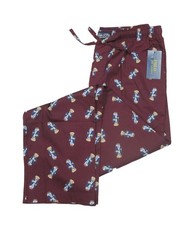 Polo Ralph Lauren Men's Maroon Red Cocoa Polo Bear Sleep Lounge Pants L 