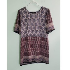 NWOT! Forever 21 Contemporary Eclectic Print Shift Dress Size Large