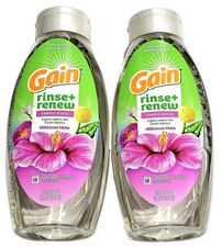 2 Pack Gain Rinse + Renew Fabric Rinse Fights Odor Hibiscus Hula 25.5oz
