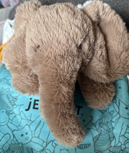 Jellycat Medium Smudge Elephant With Original Dust Bag - 100% Authentic NWT