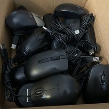Lot of 14 Dell Scroll Wired Mice Mouse USB MOC5UO, MS111L, MO58UO, etc