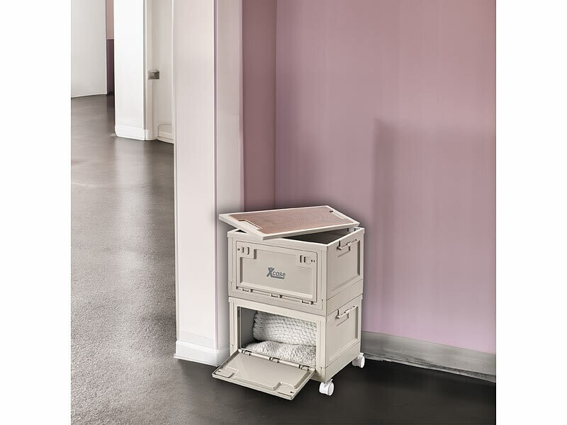 Boîtes de rangement pliables 30L AB-100 empilables plastique XCase