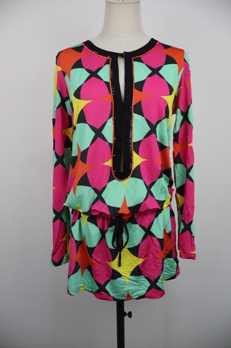 Byblos, Byblos Beachwear Womens Long Sleeve Midi Dress Size L Vintage Casual