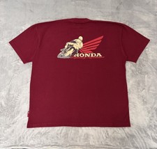 Vintage Honda Motorcycle T Shirt Men’s Size 3XL USA Made Racing Red America