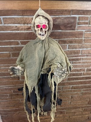 RARE Paper Magic Group Animated Hanging Reaper Halloween 3   motion detector!