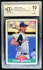 1989 Score & Traded Randy Johnson RC #77T Mariners BCCG 10 Rookie