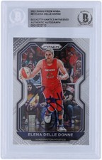 Elena Delle Donne Washington Mystics Signed 2021 Panini Prizm #81 Beckett Card