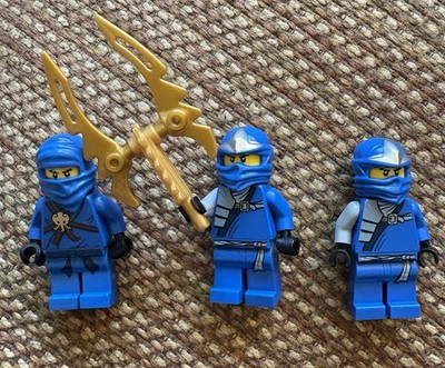 Authentic LEGO Ninjago Minifigures (Jay, Jay ZX, Jay ZX w/ Golden Scythe) 