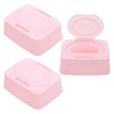 3 Pcs Travel Baby Wipes Container Countertop Dispenser Compact Case