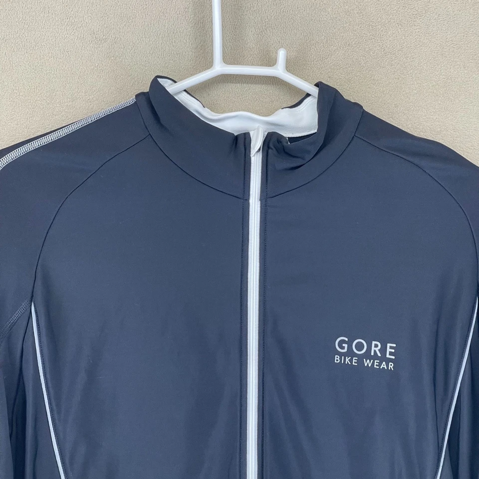 Gore Bike Wear Cycling Jacket Men's XXL Full Zip Black White Lightweight - Image 2 of 4