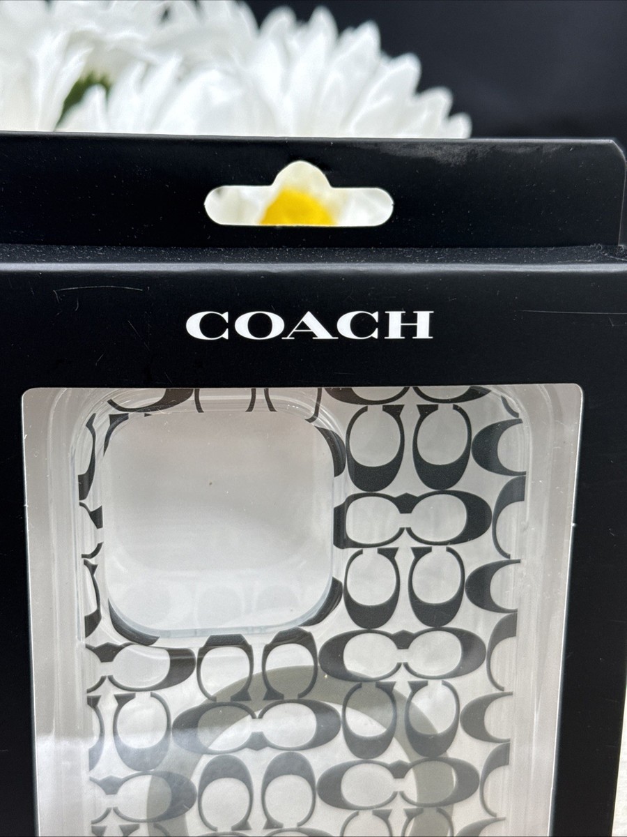 Coach iPhone 15 Pro Max MagSafe Protective Case Signature C Black