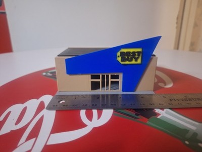 N Scale Best Buy Style Retail Model Building Built N Scale Modern Building