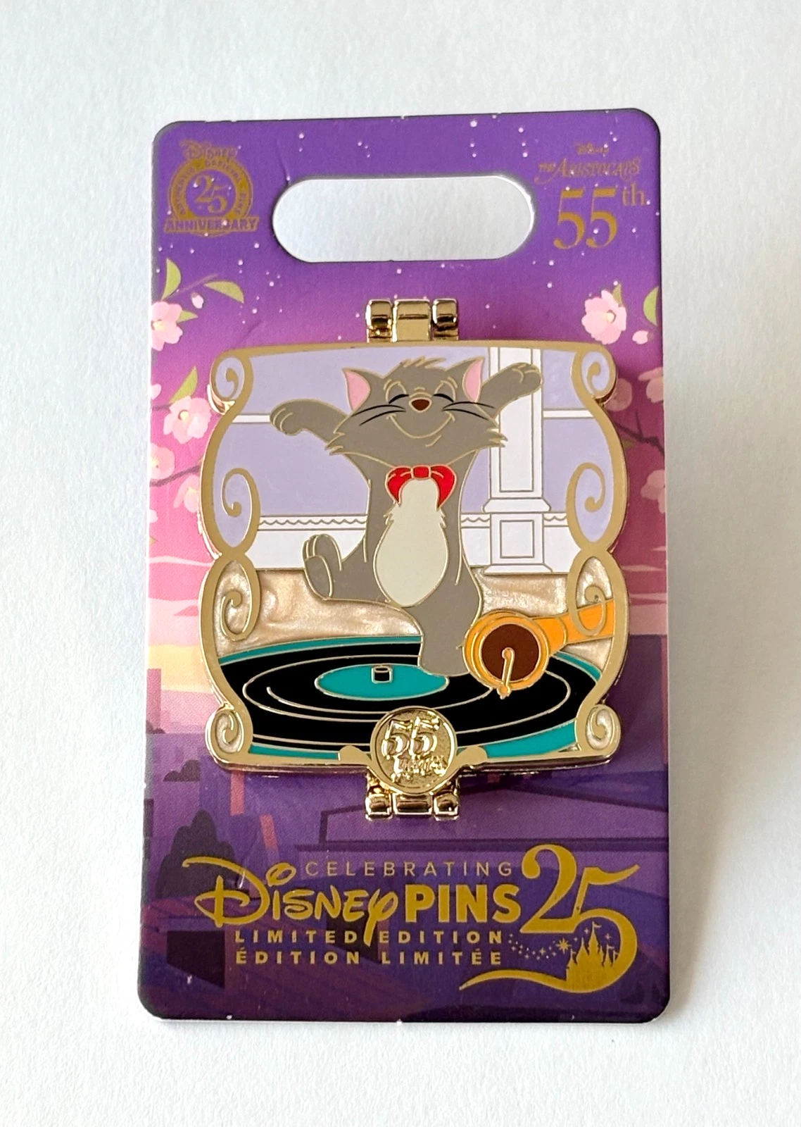 2025 Marie, Berlioz, Toulouse The Aristocats 55th Anniversary LE Disney Pin
