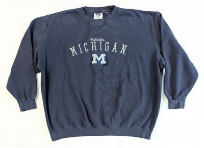 Vintage Lee Sport Michigan Wolverines Embroidered Logo Sweatshirt 2XL READ