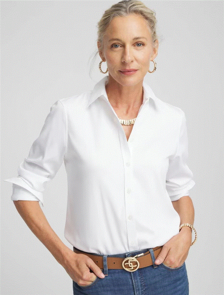 chinese dress ladies Foxcroft Taylor Stretch Shirt, 14 / Blue main image 0