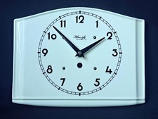 VINTAGE KIENZLE 1930s 50s MID CENTURY ART DECO POTTERY KITCHEN WALL CLOCK QUARTZ